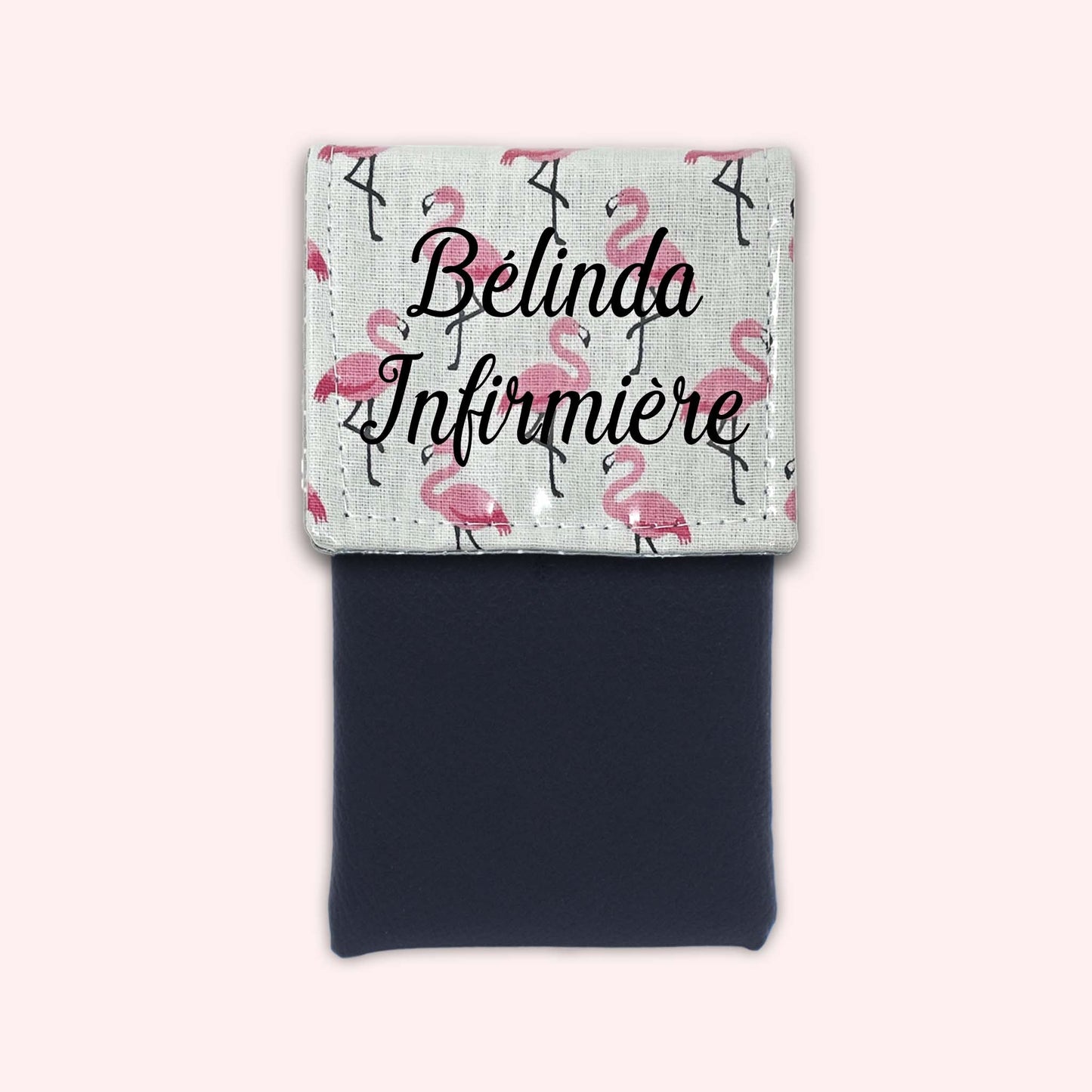 Pochette aimantée Flamants Rose