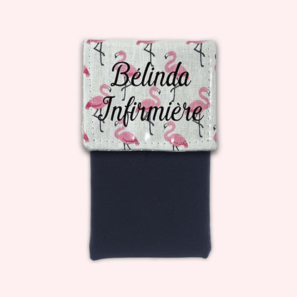 Pochette aimantée Flamants Rose