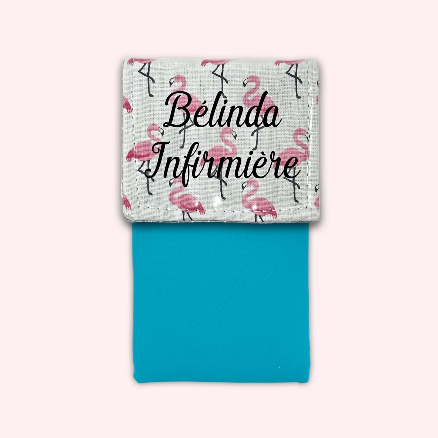 Pochette aimantée Flamants Rose