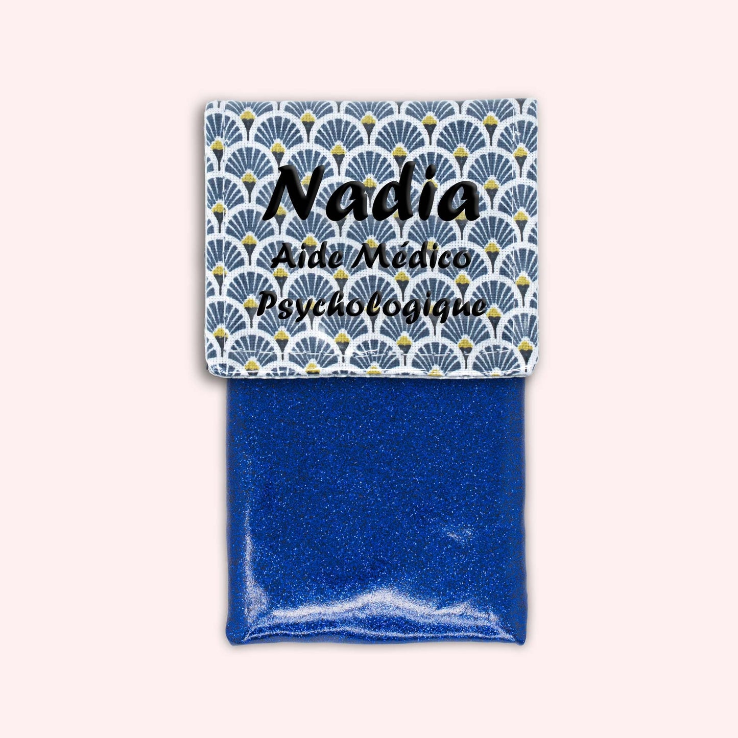 Pochette aimantée Art Déco Bleu Marine