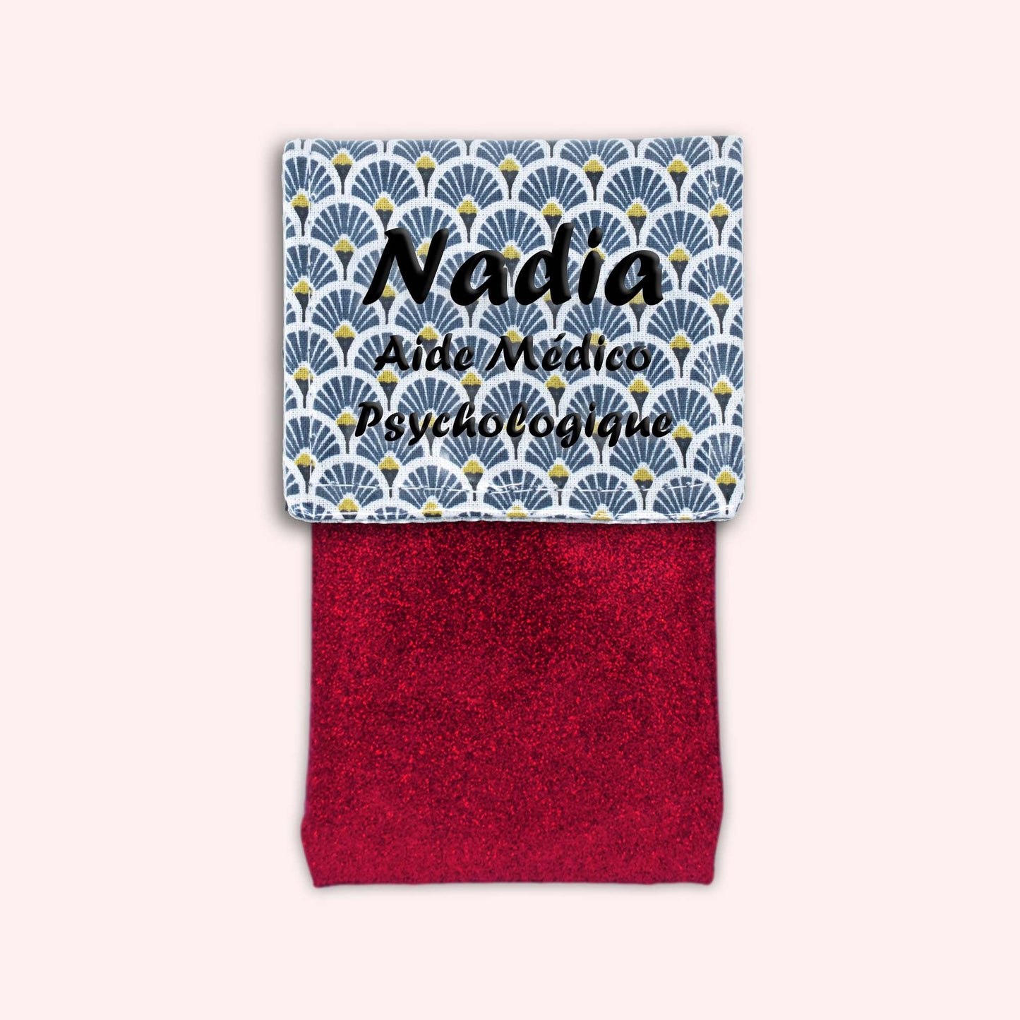 Pochette aimantée Art Déco Bleu Marine