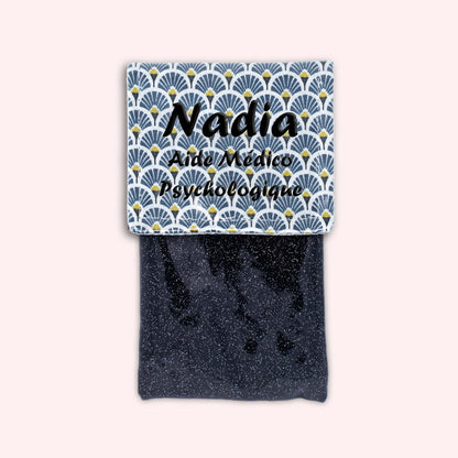 Pochette aimantée Art Déco Bleu Marine