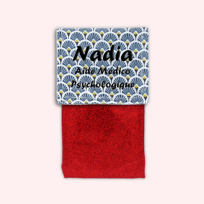 Pochette aimantée Art Déco Bleu Marine