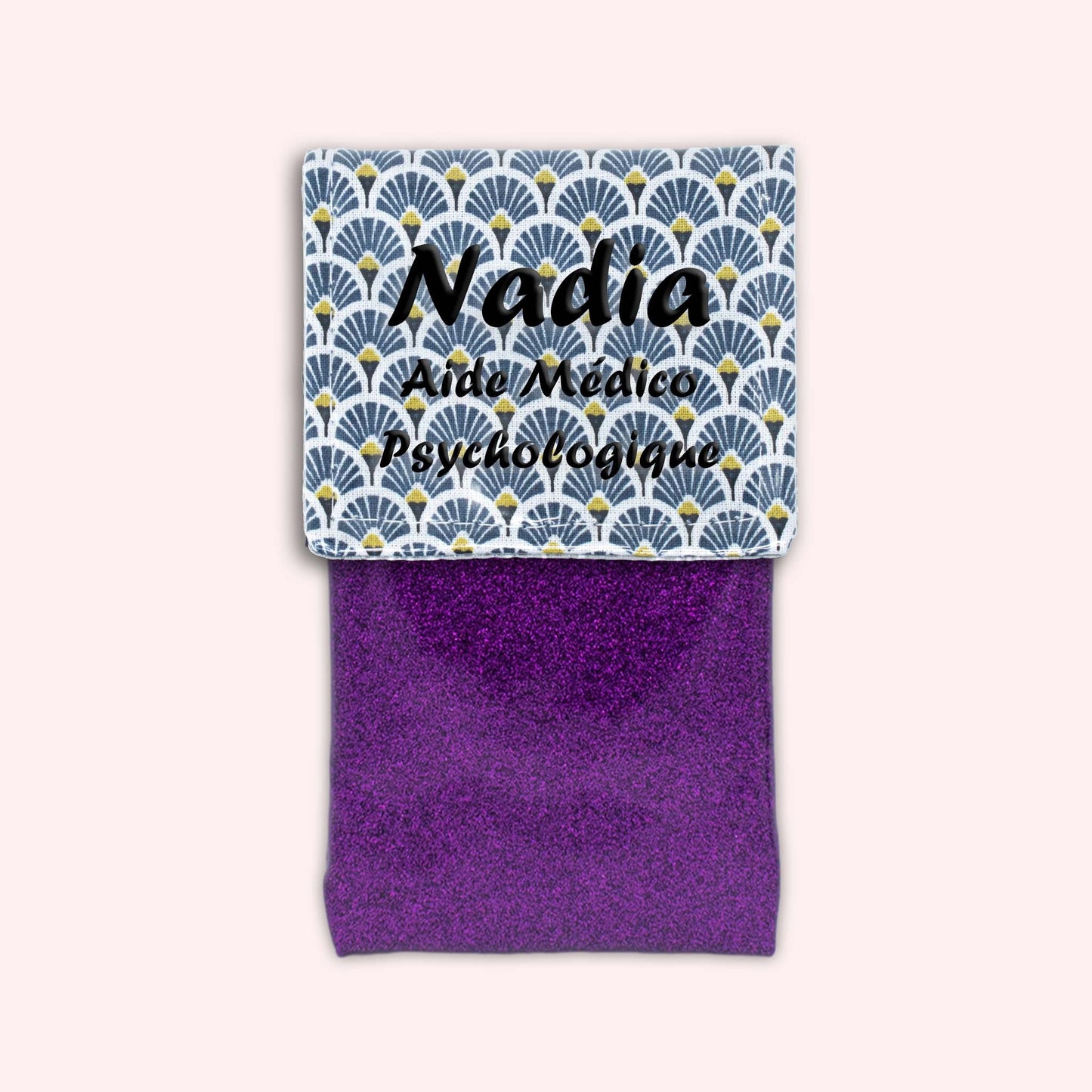 Pochette aimantée Art Déco Bleu Marine