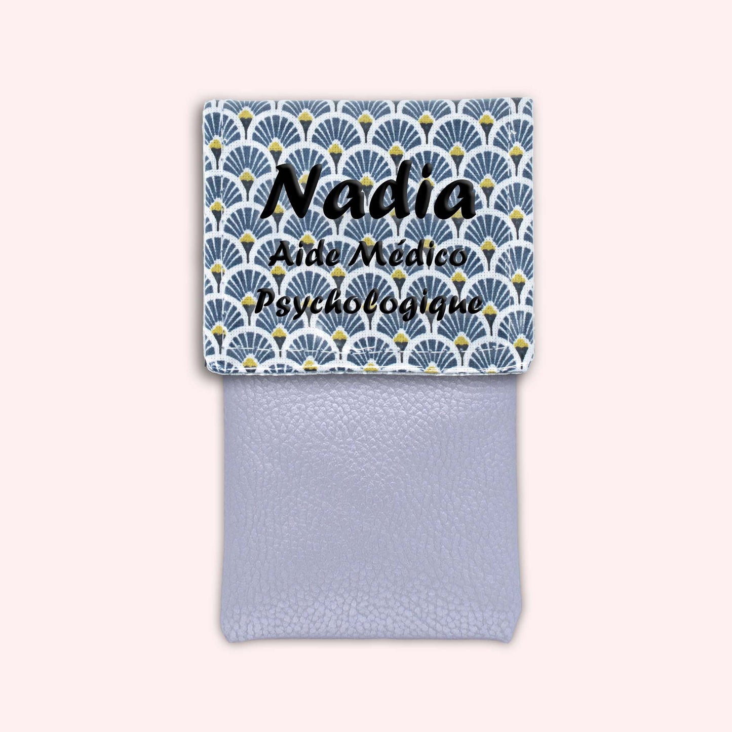 Pochette aimantée Art Déco Bleu Marine