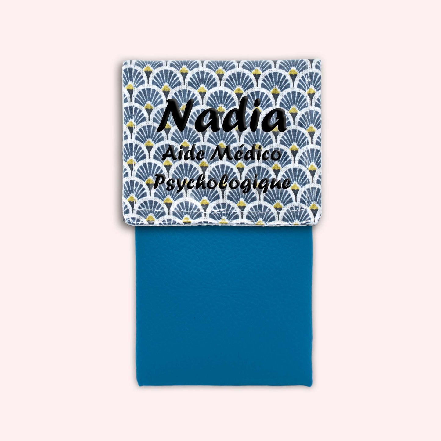 Pochette aimantée Art Déco Bleu Marine