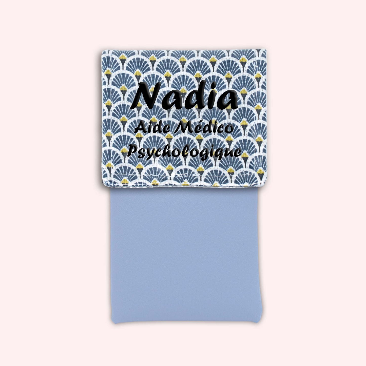 Pochette aimantée Art Déco Bleu Marine