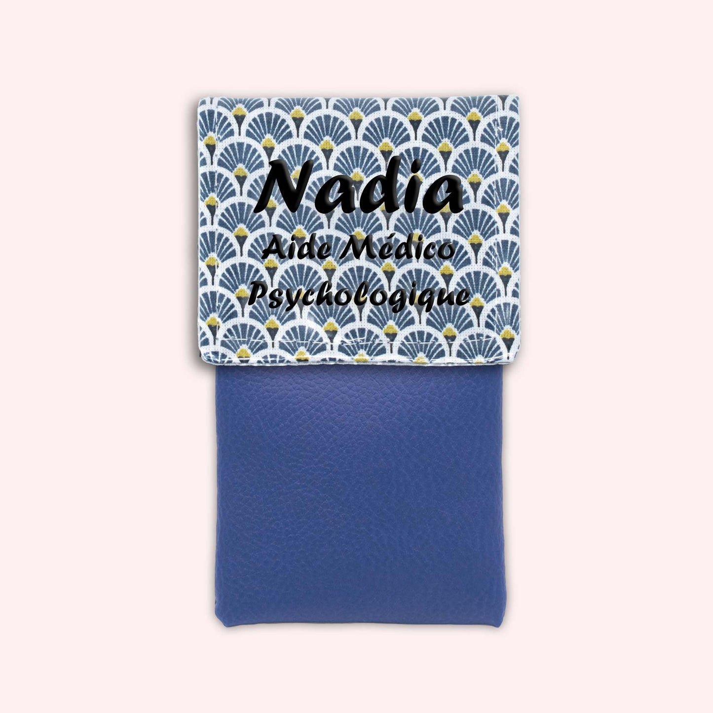 Pochette aimantée Art Déco Bleu Marine