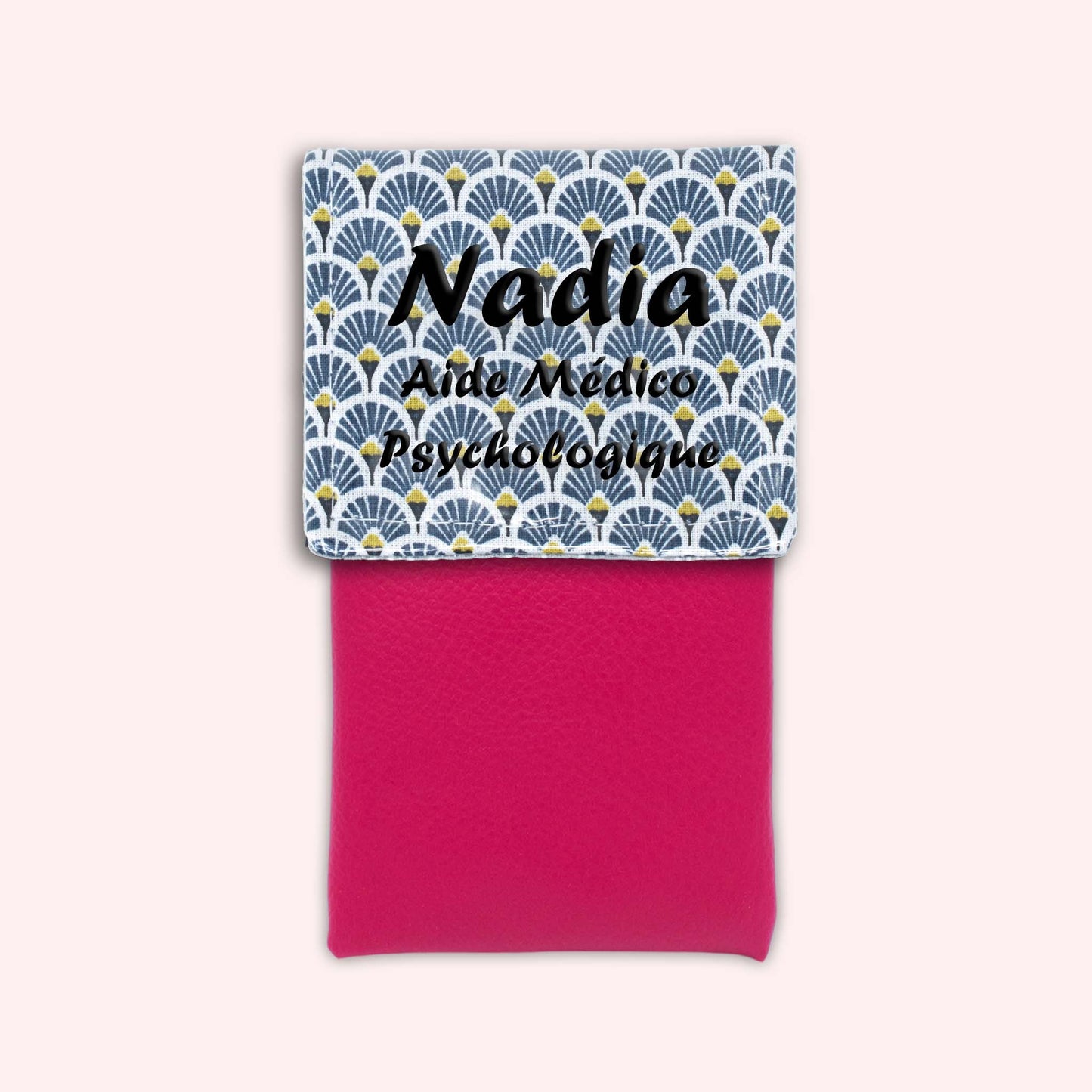 Pochette aimantée Art Déco Bleu Marine