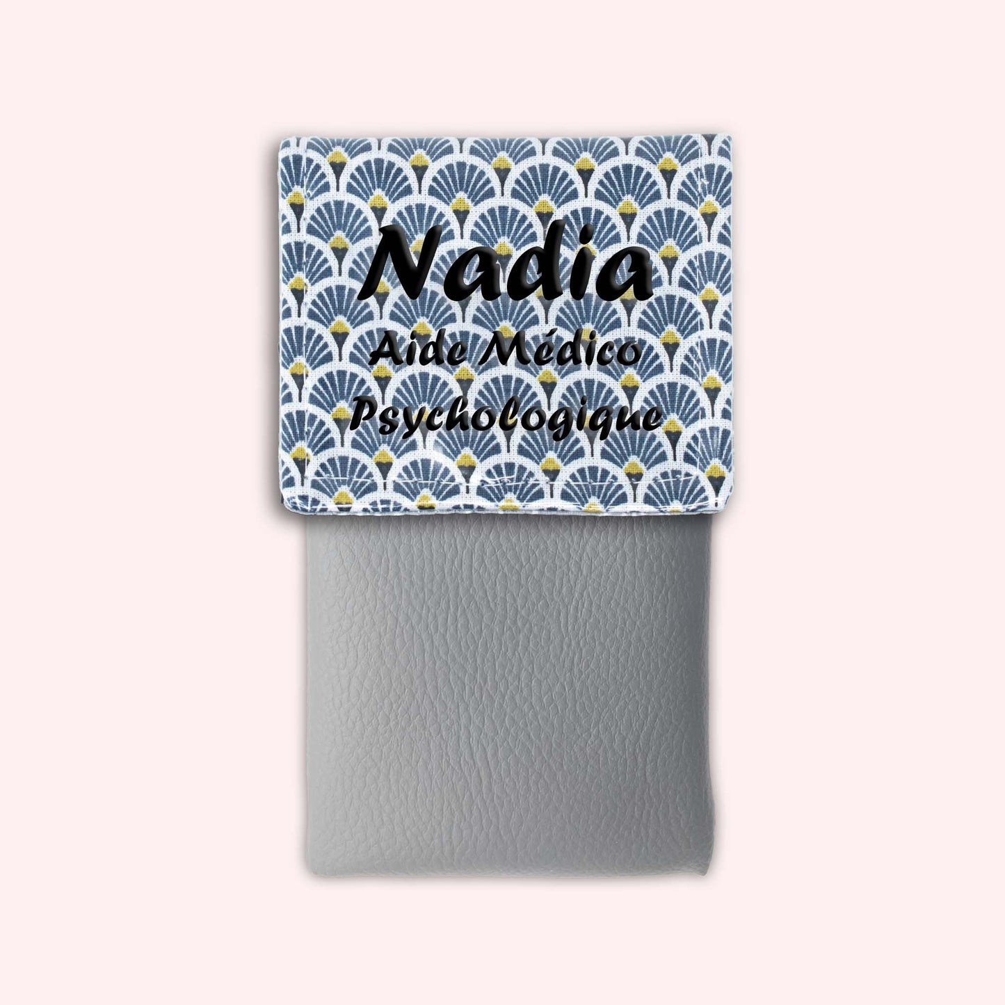 Pochette aimantée Art Déco Bleu Marine