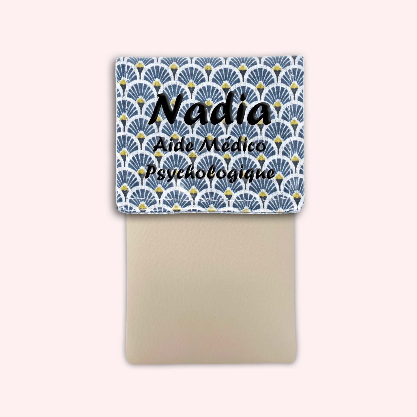 Pochette aimantée Art Déco Bleu Marine