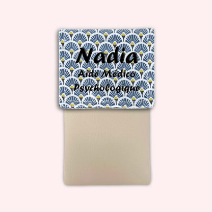 Pochette aimantée Art Déco Bleu Marine