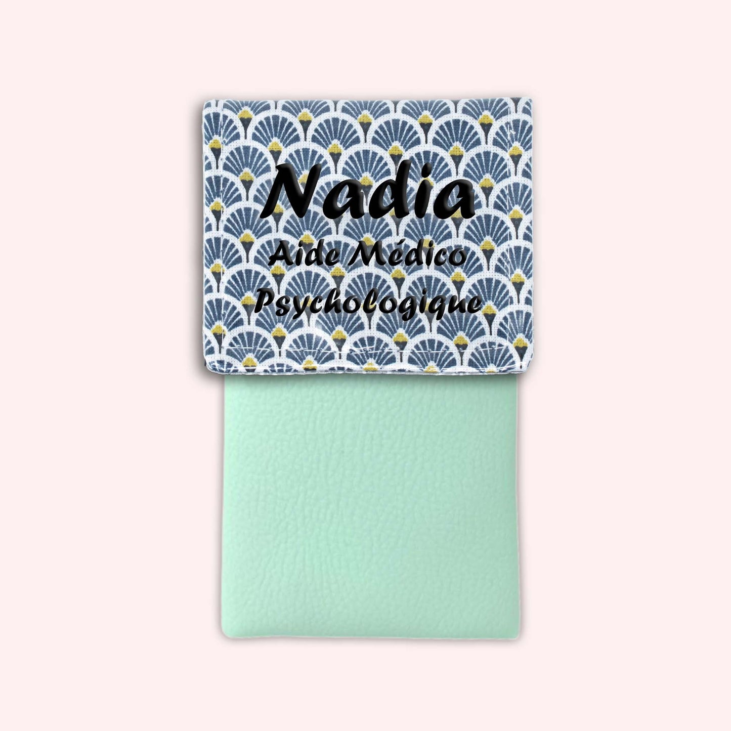 Pochette aimantée Art Déco Bleu Marine