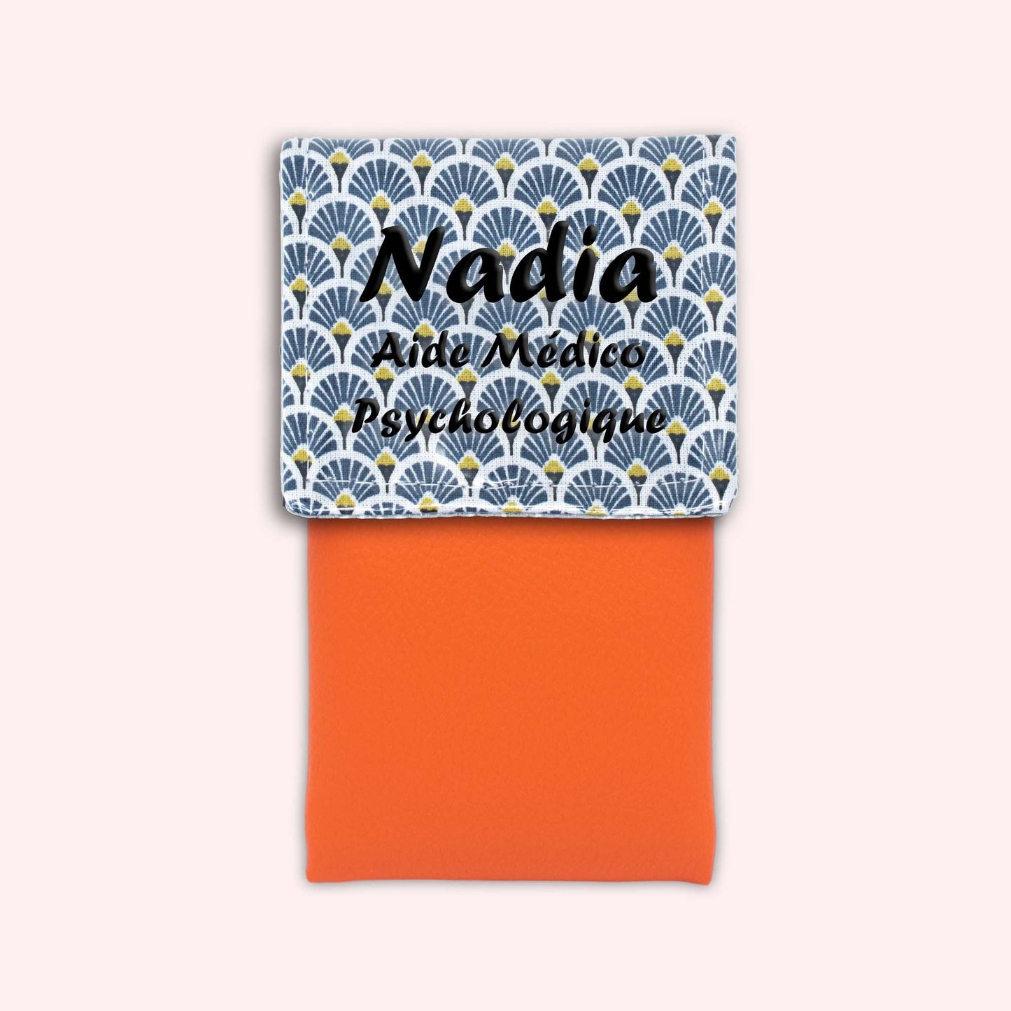 Pochette aimantée Art Déco Bleu Marine