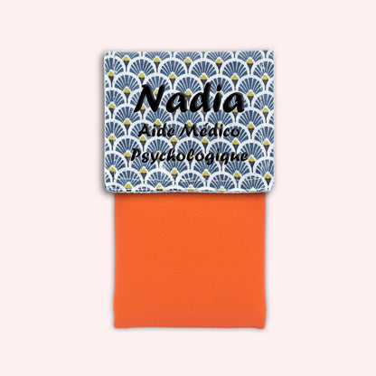 Pochette aimantée Art Déco Bleu Marine