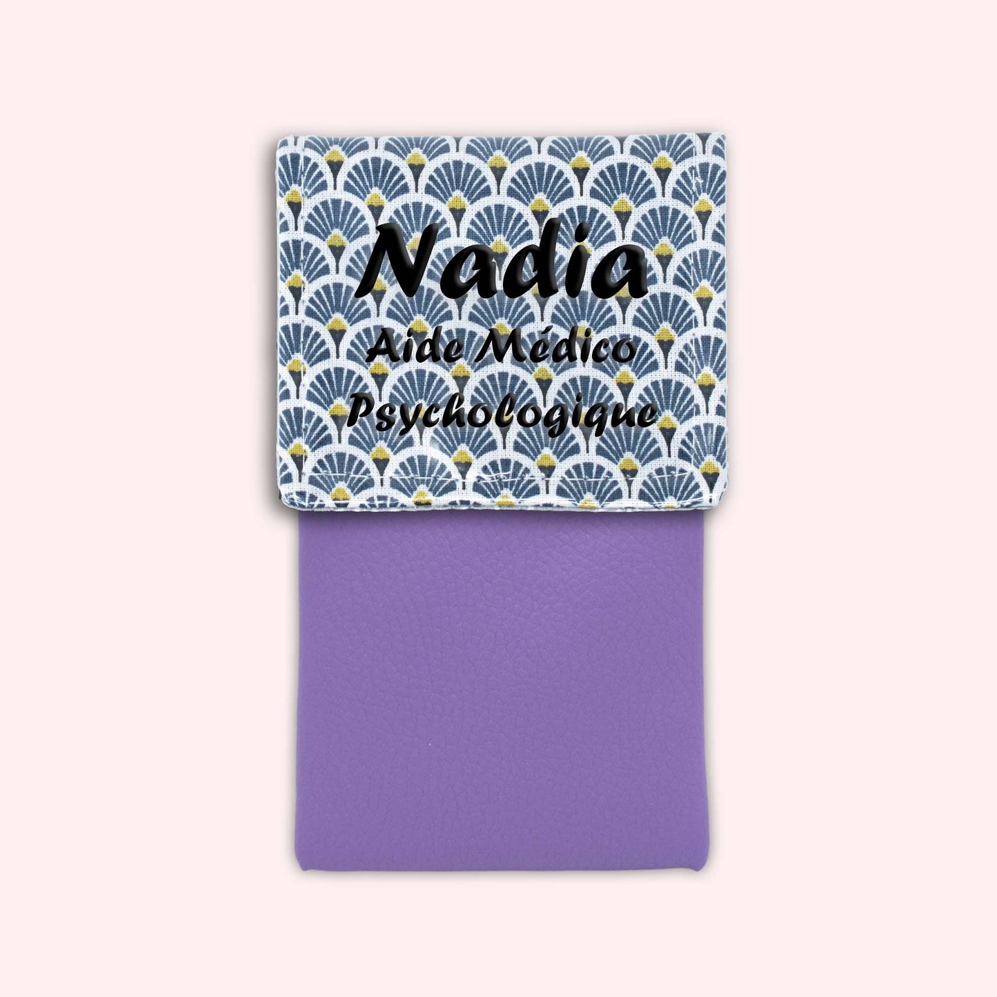 Pochette aimantée Art Déco Bleu Marine