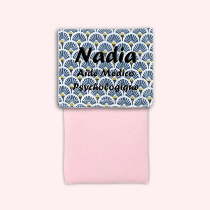 Pochette aimantée Art Déco Bleu Marine