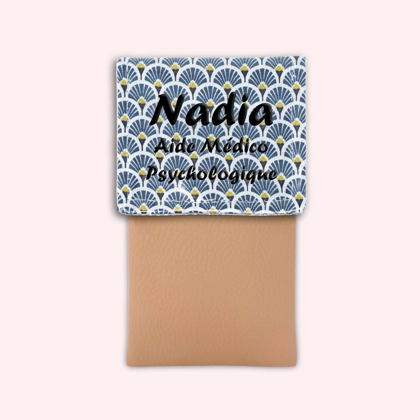 Pochette aimantée Art Déco Bleu Marine