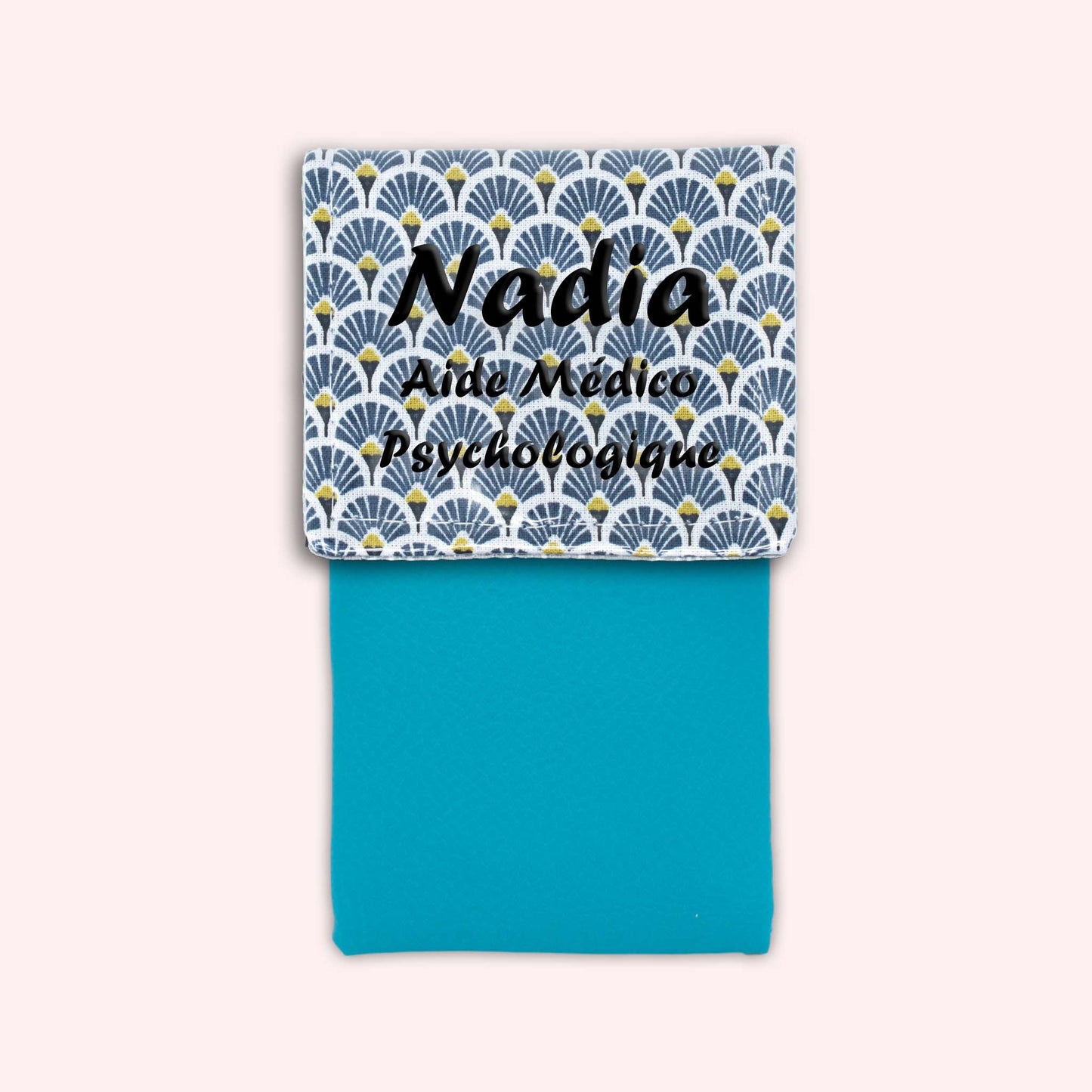Pochette aimantée Art Déco Bleu Marine