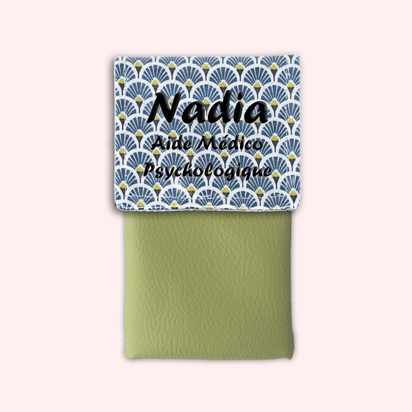 Pochette aimantée Art Déco Bleu Marine