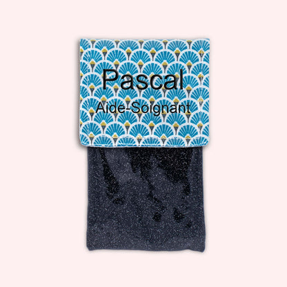 Royal Blue Art Deco Magnetic Pouch