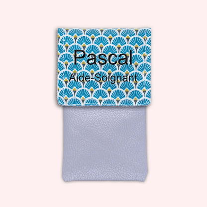 Royal Blue Art Deco Magnetic Pouch