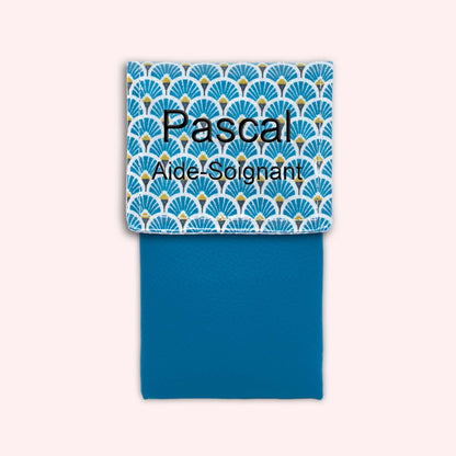 Royal Blue Art Deco Magnetic Pouch