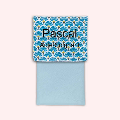 Royal Blue Art Deco Magnetic Pouch