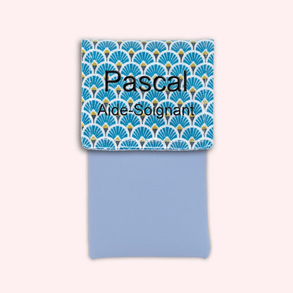 Royal Blue Art Deco Magnetic Pouch