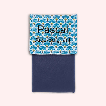 Royal Blue Art Deco Magnetic Pouch