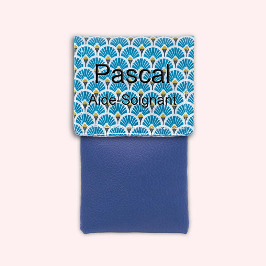 Royal Blue Art Deco Magnetic Pouch
