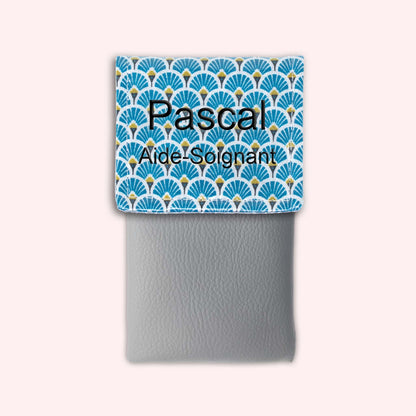 Royal Blue Art Deco Magnetic Pouch