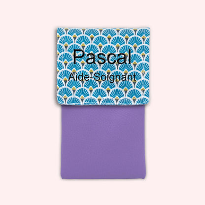 Royal Blue Art Deco Magnetic Pouch