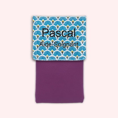 Royal Blue Art Deco Magnetic Pouch