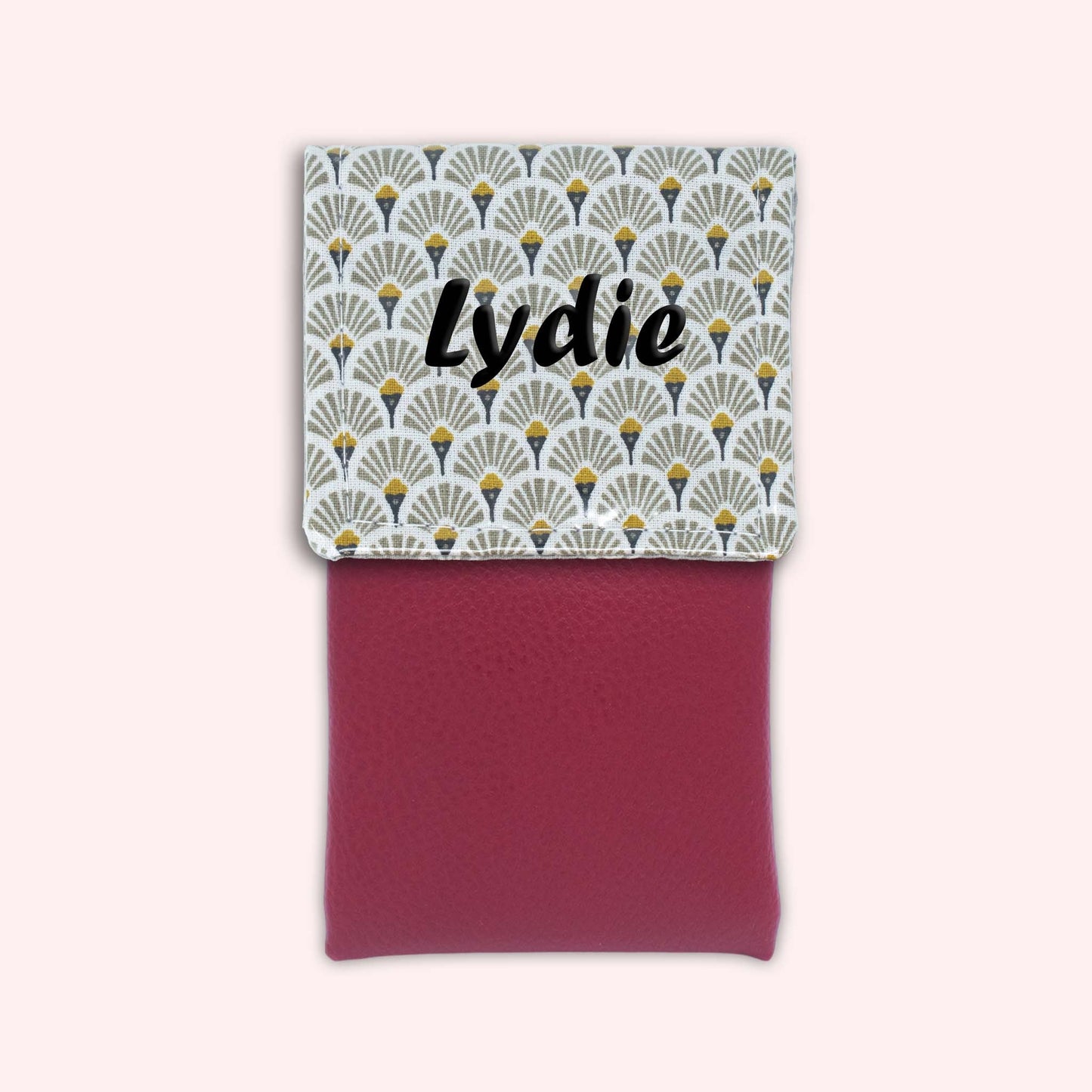 Pochette aimantée Art Déco Marron Glacé