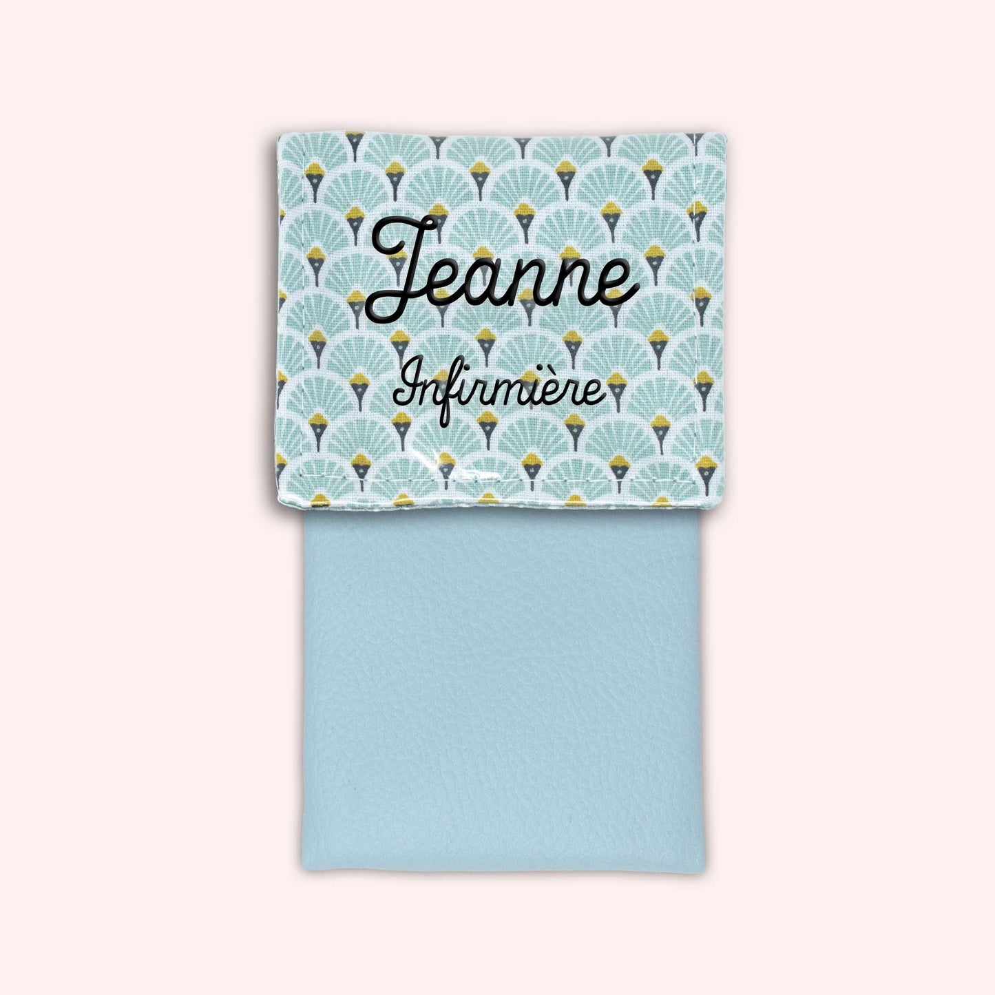 Pochette aimantée Art Déco Menthe
