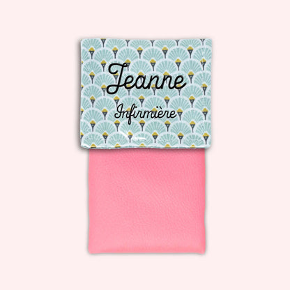 Pochette aimantée Art Déco Menthe