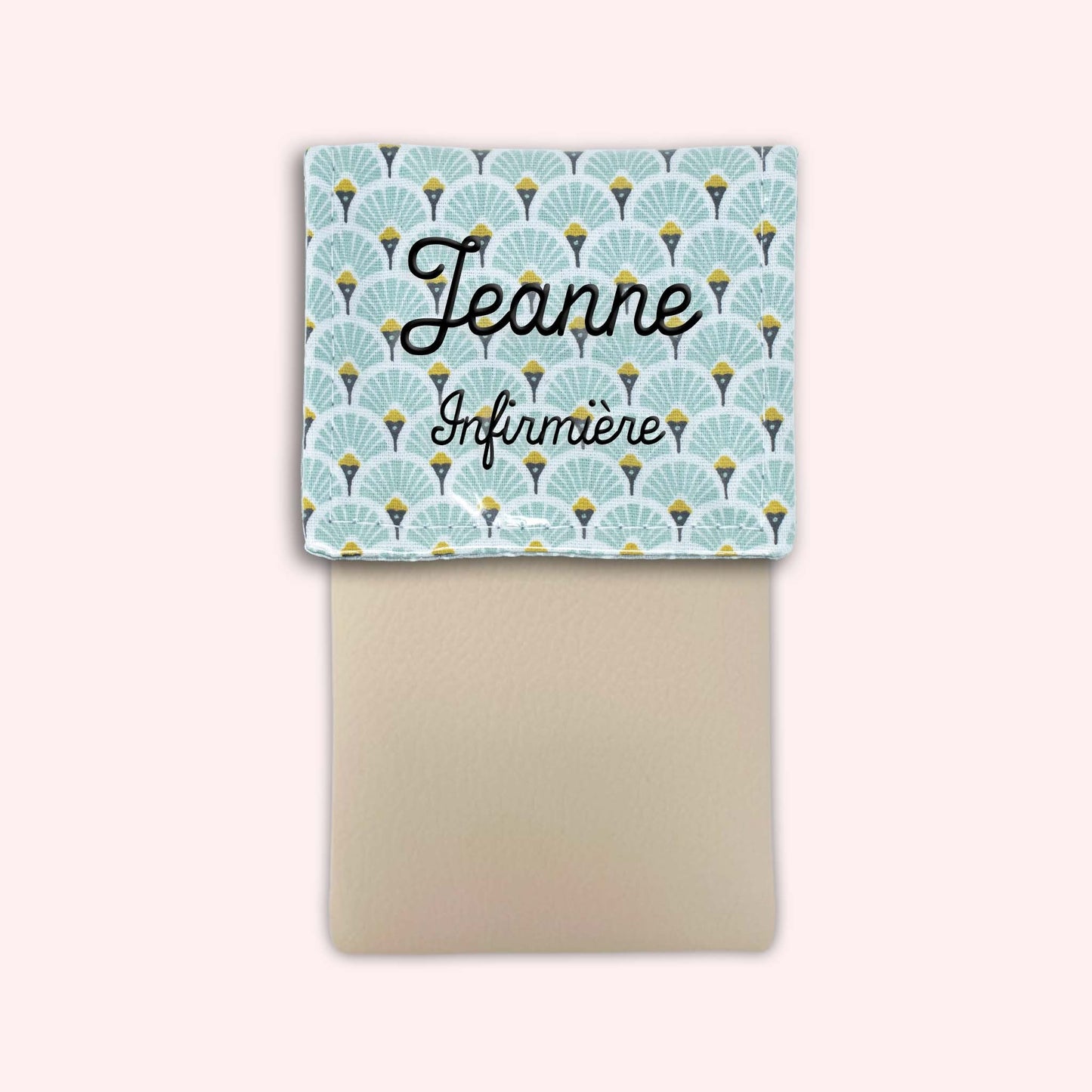 Pochette aimantée Art Déco Menthe