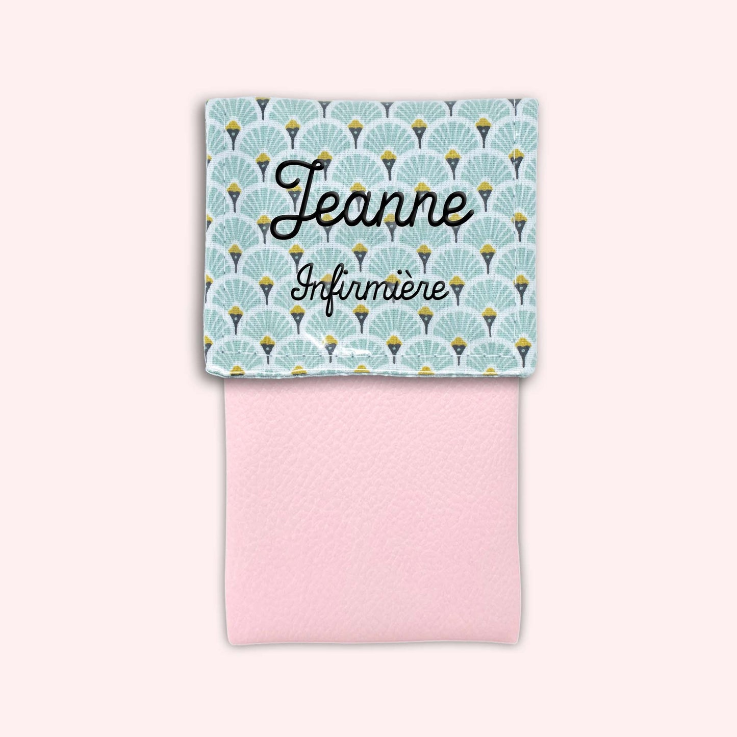 Pochette aimantée Art Déco Menthe