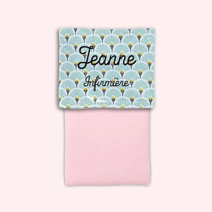 Pochette aimantée Art Déco Menthe