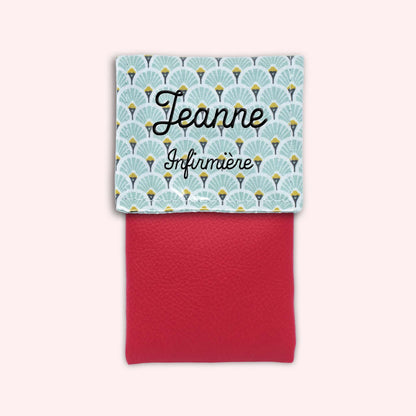 Pochette aimantée Art Déco Menthe