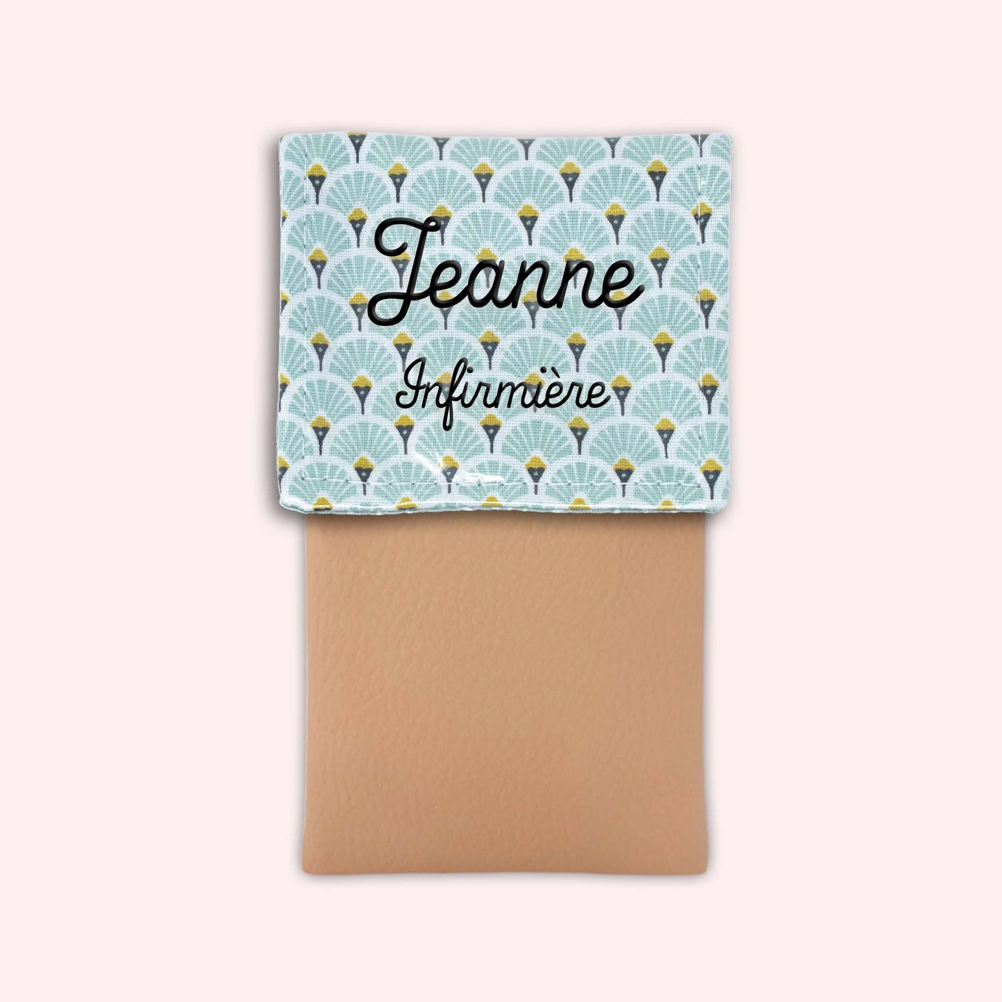 Pochette aimantée Art Déco Menthe