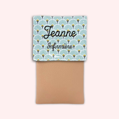 Pochette aimantée Art Déco Menthe
