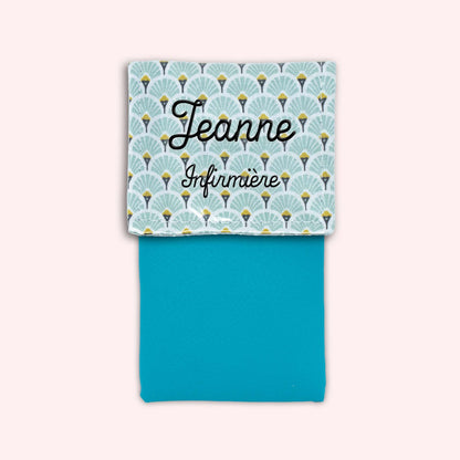 Pochette aimantée Art Déco Menthe