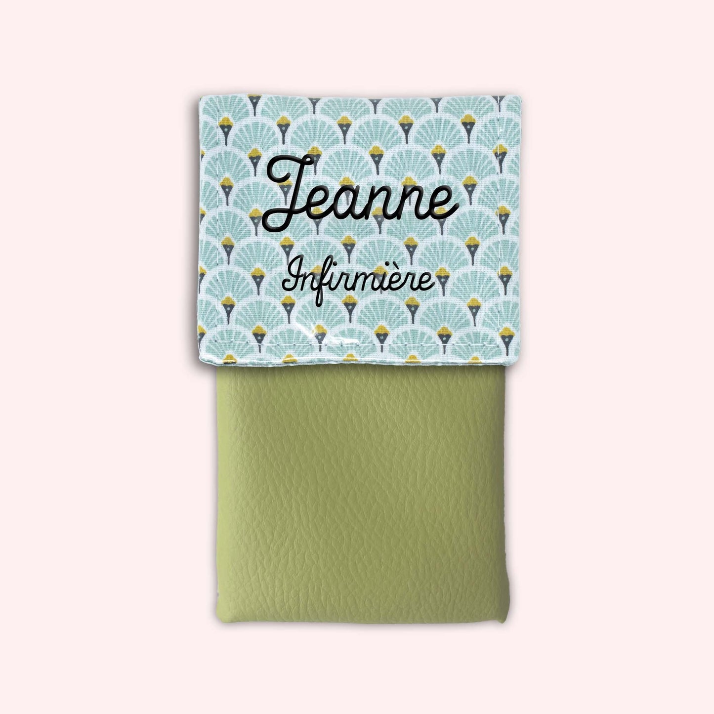 Pochette aimantée Art Déco Menthe