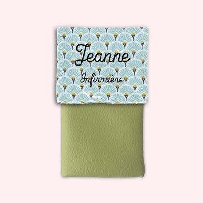 Pochette aimantée Art Déco Menthe
