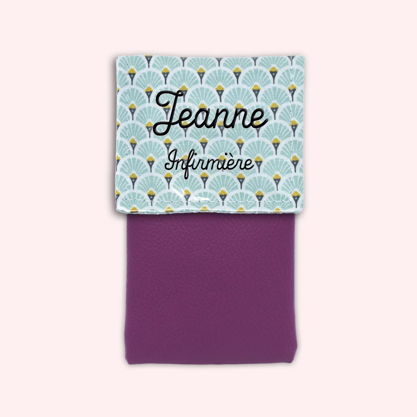 Pochette aimantée Art Déco Menthe