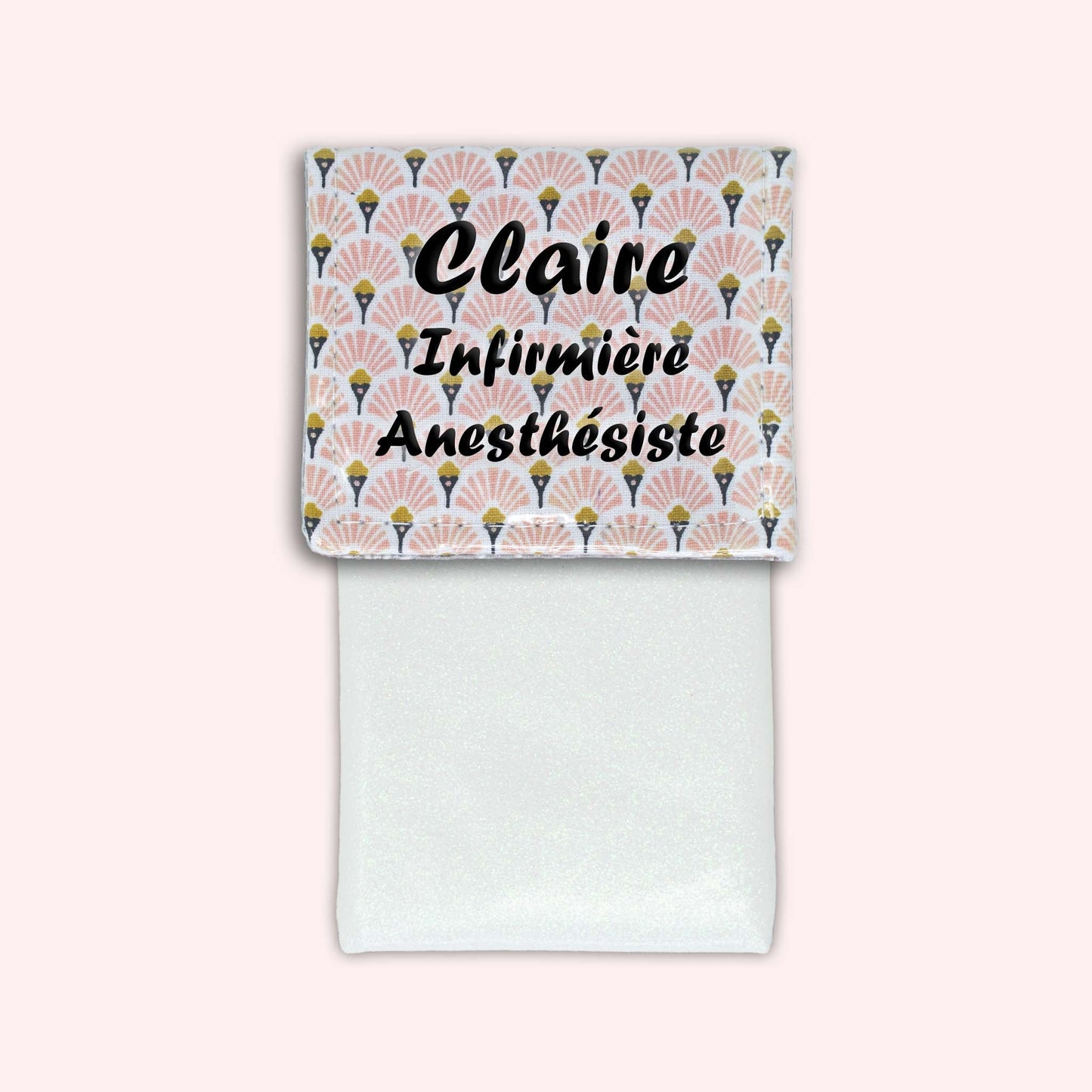 Art Deco Pale Pink Magnetic Pouch
