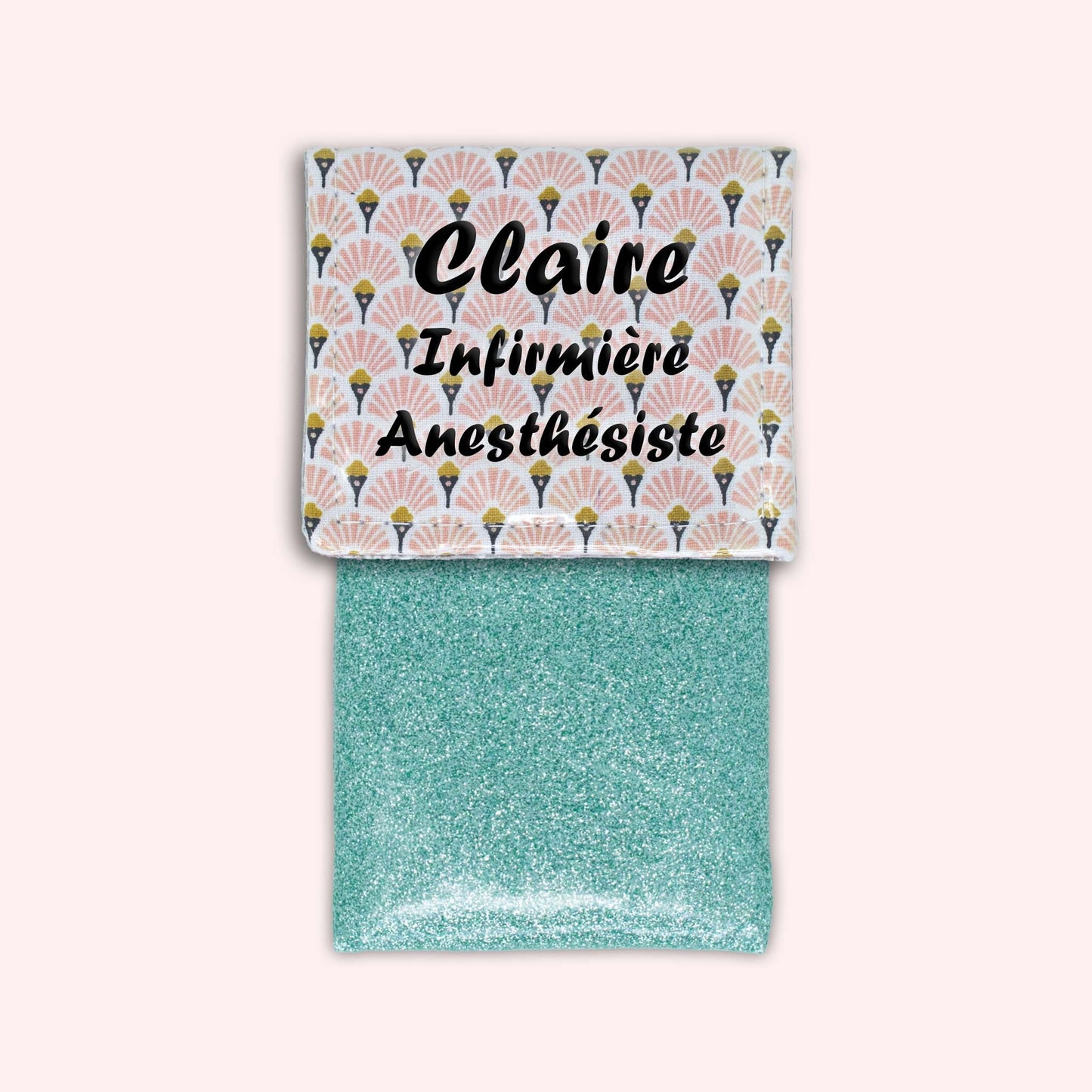 Art Deco Pale Pink Magnetic Pouch