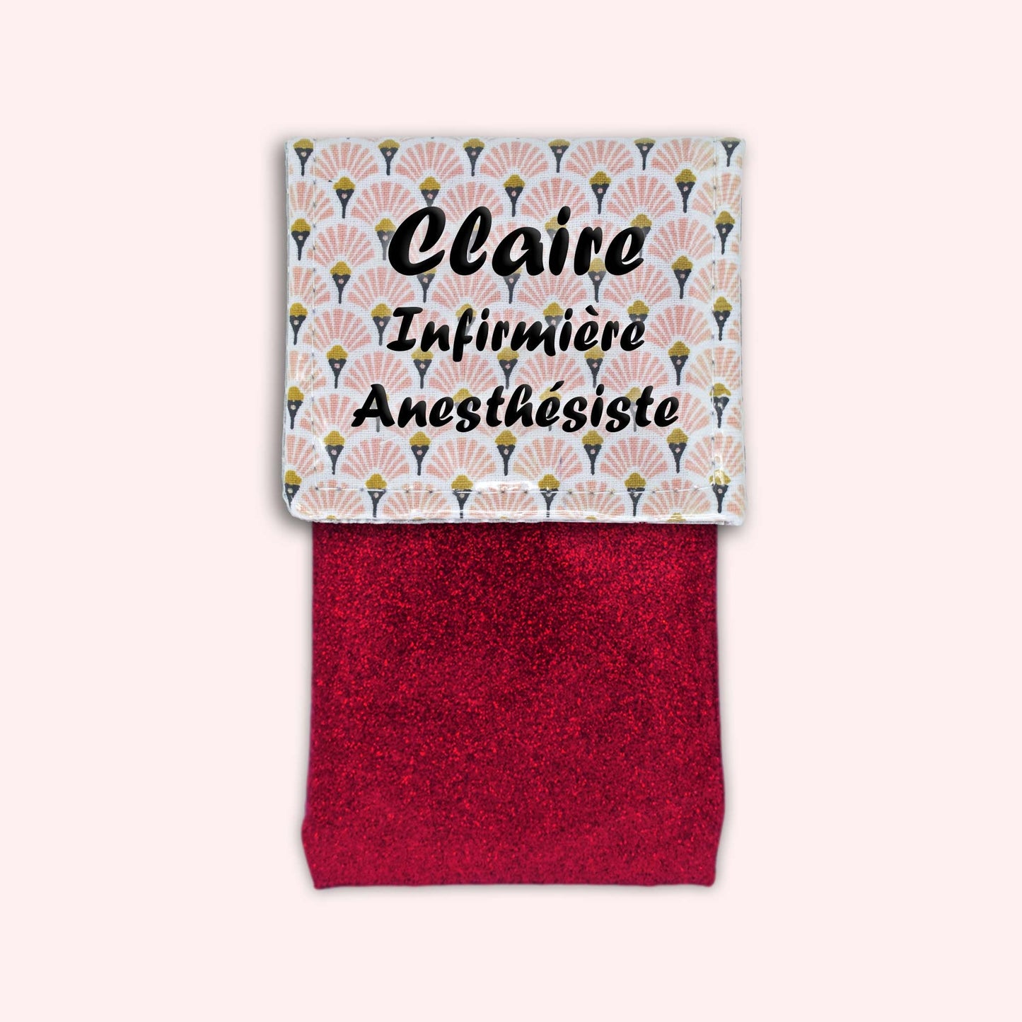 Art Deco Pale Pink Magnetic Pouch